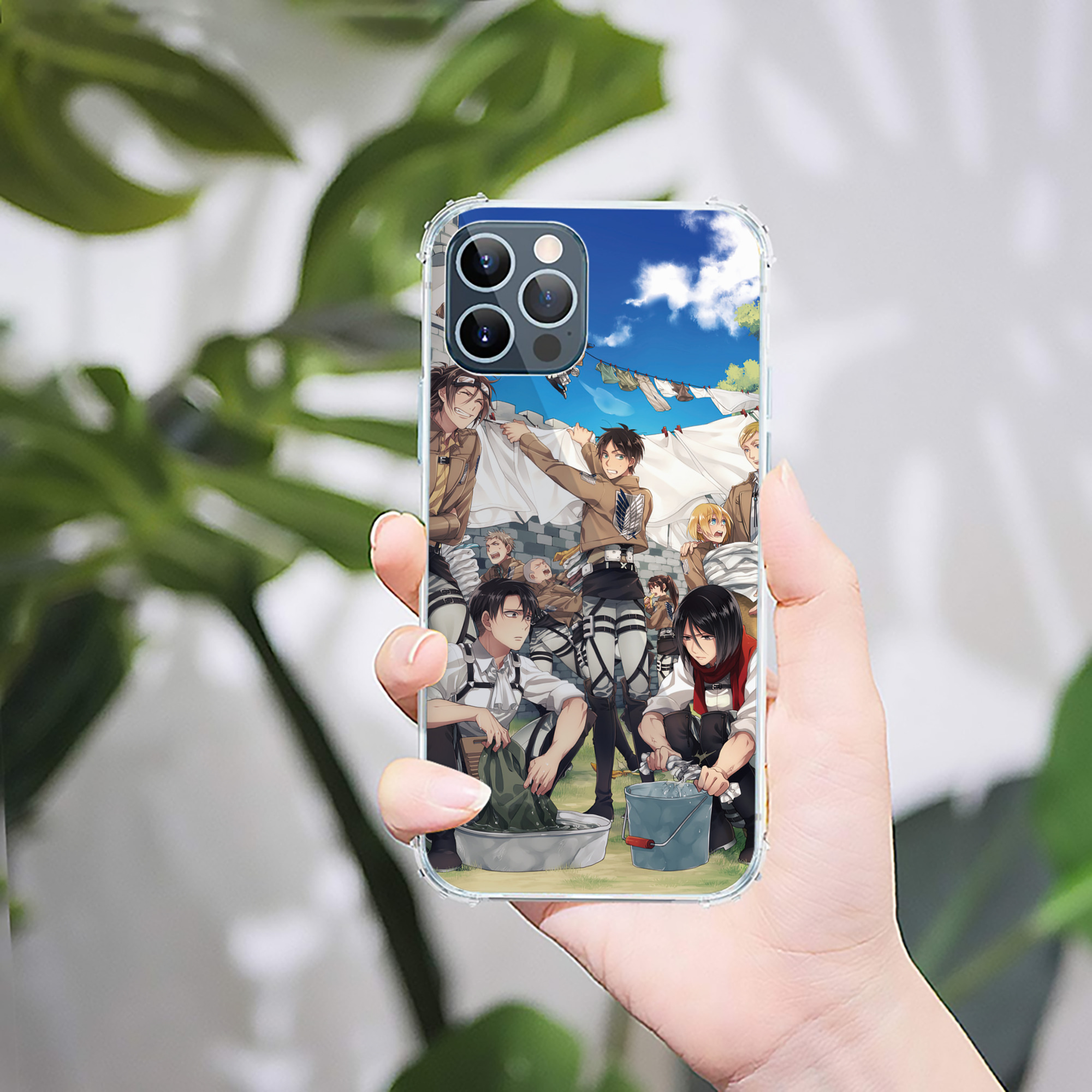 （画像用） 進撃の巨人 Attack on Titan 【iPhone 12シリーズ対応】透明スマホケース（クリアソフトケース）